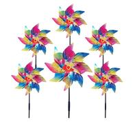 Jkjlorey 6Pcs Sparkly Wind Spinners for Yard and Garden, Lawn Yard Decorations Colorful Pinwheels Reflective Whirligigs Windmill
