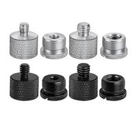 Jkjlorey 8 Pack Mic Boom Stand Adapter Kit 5/8 Female to 3/8 Male, 3/8 Female to 5/8 Male, for Microphone Stand Boom Arm Camera Tripod