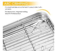 Jkjlorey 9 Inch Toaster Oven Tray and Rack Set, Small Stainless Steel Baking Pan with Cooling Rack,Dishwasher Safe Baking Sheet