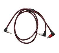 Jkjlorey 90 Degree 3.5mm Male to 2 Male Cable Right Angle Stereo AUX Y Splitter Cord Microphone Jack Plug for Laptop 1M