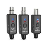 Jkjlorey A11 Wireless Microphone Transmitter Receiver 2.4Ghz, XLR Microphone Wireless System, Wireless Mic Adapter for Audio Mi