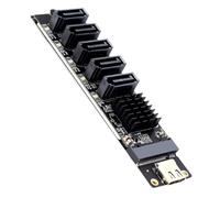 Jkjlorey Adapter Card TYPE-C to to 5-Port SATA3 6Gbps USB10G Expansion Adapter Card JM575+JMS580