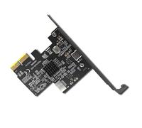 Jkjlorey Add on Cards PCI Express X2 to Type-E + Type-C Expansion Card USB3.2 GEN2 10Gbps ASM3142 Chip PCI-E to USB-C Adapter