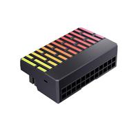 Jkjlorey ATX 24-Pin 90°Power Connector Adapter 5V 3 Pin ARGB 24Pin Female to Male 90° Power Adapter DIY for Desktops PC Black