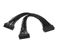 Jkjlorey ATX 24Pin 1 to 2 Port Power Supply Extension Cable PSU Male to Female Splitter 24PIN Extension Cable