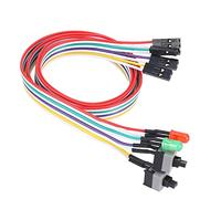Jkjlorey ATX PC Computer Motherboard Power Cord 2 Switch On With LED Light On/Off/Reset