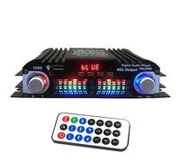 Jkjlorey Audio Amplifier 4-Channel Digital Sound Amp For Home Audio Systems, Car, Karaoke Supports USB SD AUX