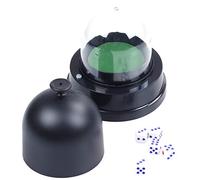 Jkjlorey Automatic Dice Roller Cup Battery Powered Pub Bar Party Game Play With 5 Dices Black
