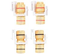 Jkjlorey Banana Jack Binding Post Jack Insert with Black & Red Rings, Screw Type Audio Speaker, 2 Pairs/4 Pack