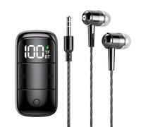 Jkjlorey Bluetooth 5.3 Receiver Low Latency Gaming Headset ANC+ENC Noise Cancelling 3.5mm AUX Wireless Audio Adapter with Mic