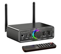 Jkjlorey Bluetooth 5.3 Transmitter Receiver 2-In-1 Wireless Audio Adapter for TV/PC/Headphone/KTV/Home Stereo Easy to Use
