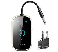 Jkjlorey Bluetooth 5.4 Dual Link Transmitter Receiver, HD Audio,Wireless for Headphones, Suitable for Airplane/TV Car/Gym