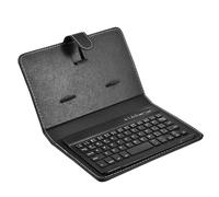 Jkjlorey Bluetooth Mini Wireless Keyboard with PU Leather Case for Smartphone Tablet 4.5 Inch - 6.8 Inch Rechargeable Easy to Use