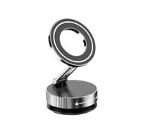 Jkjlorey Car Mount Vacuum Magnetic Holder Foldable Strong Suction Stand with Metal Hinges for Cell Phone Sliver