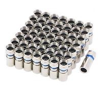 Jkjlorey Compression RG6 F Connector Coax Coaxial Adapter Plug for Satellite & Cable TV (50 Pack)