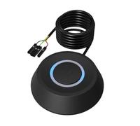 Jkjlorey Computer Desktop Switch 1.8m PC Motherboard External Start Power LED Lights Button Extension Cable Round Startup Switch A