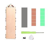 Jkjlorey Copper M.2 SSD Heat Sink Radiator with Silicone Thermal Pad M.2 SSD Hard Disk Cooling Heatsink for M2 SSD 2280 Easy Install Easy to Use