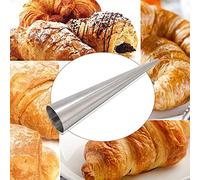 Jkjlorey Cream Horn Molds 12Pcs Large Size Baking Cones Stainless Steel Roll Horn Forms Conical Danish Pastry Cones Moulds