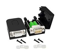 Jkjlorey DB9 Solderless Connector RS232 D-SUB Serial to 9-Pin Port Terminal Male Female Adapter with Case (1Pcs-Male+1Pcs-Female)