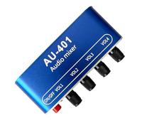 Jkjlorey DC 5V-12V AU-401 Stereo Audio Mixer 4 Input 1 Output Individually Controls Board Sound Mixing DIY Headphones Amplifier Easy to Use