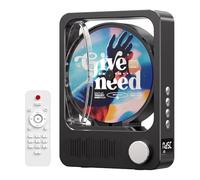 Jkjlorey Desktop CD Player Desktop Retro Bluetooth 5.3 CD Player HiFi Stereo Sound Player with Remote Control and LED Display