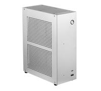 Jkjlorey Desktop Chassis ITX Computer Case Mini NAS Computer Case Dual 3.5-Inch Hard Drive Front USB3.0 TYPEC Interface Replacement Spare Parts Accessories Silver