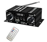 Jkjlorey Digital Bluetooth Amplifier 12V Home Car 2 Channel HIFI Sound Speaker FM Rrceiver Mini Audio Amplificador Class-AB AMP