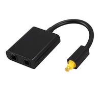Jkjlorey Digital SPDIF Optical Audio Splitter 2 Way Toslink Splitter Adapter 1 Input 2 Output SPDIF Optical Cable Splitter Hub