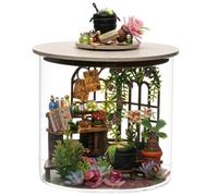 Jkjlorey DIY Book Nook Kits for Adults 3D Puzzle - Wooden Dollhouse- for Collectors,Magic Garden DIY Cabin