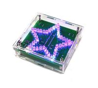 Jkjlorey DIY Electronic Kit Soldering Suite Colorful Five-Pointed Star LED Flashing Marquee Light Circuit Board Kit, with Shell