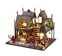 Jkjlorey DIY Wooden Room Nook Kit For Bookshelf Decor, With Light DIY Model Kits For Adults
