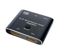 Jkjlorey DP16K Switch Bi-Direction 8K@120Hz 4K@240Hz Splitter Converter for Multiple Source Displays 16K DP Video Converter Easy to Use