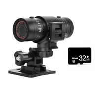 Jkjlorey F9 Mini Sports Camera 1080P 200W Outdoor Riding Motorcycle Helmet Sports DV Camera Video Waterproof Bicycle Camera Easy to Use
