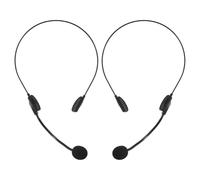 Jkjlorey Fake Rock Star Singer Microphone Headphones for Halloween Party Up Props 2PCS Plastic