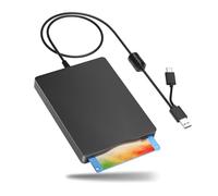 Jkjlorey Floppy Disk Reader, 3.5 Inch External Floppy Disk Drive with USB Type-C, Portable FDD Floppy Disk Drive for Laptop PC