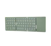 Jkjlorey Folding Bluetooth Keyboard with Touchpad Office Mini Wireless Keyboard Storage Three Systems Universal for Tablet & Laptop Rechargeable Full Size Ultra Slim Pocket Folding Keyboard B
