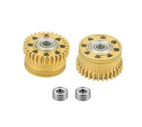 Jkjlorey For K2 Plus Upgrade Extruder Gear Kit Dual Helical All Metal Extruder Driver Gear 3D Printer Accessories Parts Metal Filament Drive Extruder Gear