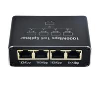 Jkjlorey Gigabit Network Splitter 1-To-4 Network Cable Splitter RJ45 Network Port Ethernet Splitter Suitable for PC Laptops Accessories Parts