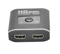 Jkjlorey HD 8K 60Hz Bi-Direction Switch 1 in 2 Out Video Distributor Splitter Dual Display -Compatible Splitter for Laptop PC