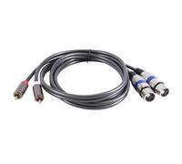 Jkjlorey Hifi Audio Cable 2 Male to Xlr 3 Pin Female Mixing Console Amplifier Dual Xlr to Dual Shileded Cable 1.5M