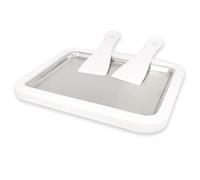 Jkjlorey Ice Cream Frozen Yogurt Machine Stainless Steel Fried Ice Tray Compact Home Use Electric Ice Cream Maker
