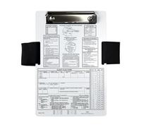 Jkjlorey IFR Pilot Clipboard,Upgraded Aluminum Knee Pad Aviation Metal Clip,Utility Pen Holder and Comfortable NylonSticker Strap Easy to Use