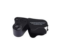 Jkjlorey LED Loupe,30X 60X Illuminated Jewelers Loupe,Foldable Metal Jewelry Eye Loop Magnifier,For Coins Stamps Watches 1Pcs