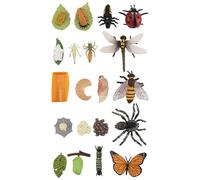 Jkjlorey Life Cycle Figurines of Butterfly Spider Bee Ladybug Dragonfly, Plastic Insect Bug Figures Toy, School Project for Kids