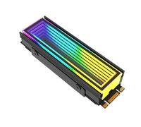 Jkjlorey M.2 ARGB Computer Radiator 2280 SSD M2 Radiator PC RGB M.2 Nvme Cooler Heatsink Endless Abyss Effect Black