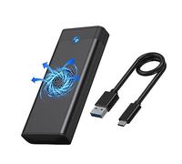 Jkjlorey M.2 NVME NGFF Dual Protocol External SSD Enclosure Adapter with Cooling Fan 10Gbps Type-C 3.1 SSD Box for 2230-A Easy Install