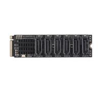 Jkjlorey M.2 NVME PCI-E PCIE X4 X8 X16 to 6 Port 3.0 Adapter Card Riser ASM1166 Chassis Server PC Computer Expansion Card, Easy to Use Fine Workmanship