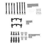 Jkjlorey Metal Chassis Pull Rods Suspension Link Mount for MN D90 D91 D99 MN99S 1/12 RC Car Upgrade Parts,Black