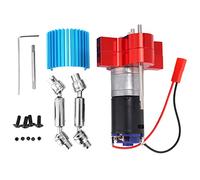 Jkjlorey Metal Transmission 370 Motor with Drive Shaft Upgrade Accessories for C14 C24 B24 B36 MN D90 MN99S RC Car,Red