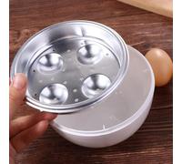 Jkjlorey Microwave Egg Boiler Quick 5-Minute Cooker for Hard or Soft Boiled Eggs Steams Up to 4 Eggs Multi-Use Steamer Function